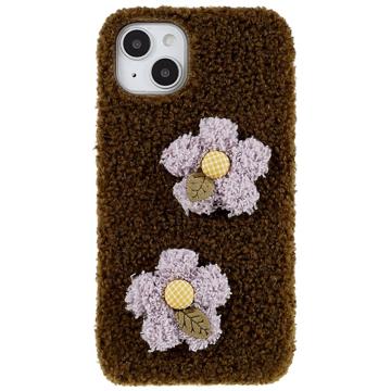 Fluffy Flower Serie iPhone 14 TPU Hülle - Braun