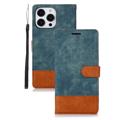 Two-Tone iPhone 14 Pro Wallet Schutzhülle - Blau