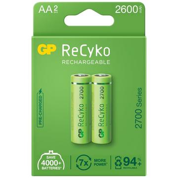 GP ReCyko 2700 Wiederaufladbare AA-Batterien 2600mAh