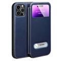 Dual View iPhone 14 Pro Max Leder Flip Case