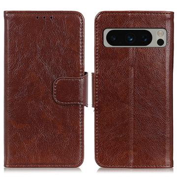 Google Pixel 8 Pro Elegant Serie Wallet Schutzhülle - Braun