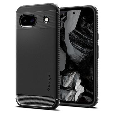 Google Pixel 8a Spigen Rugged Armor TPU Hülle - Schwarz