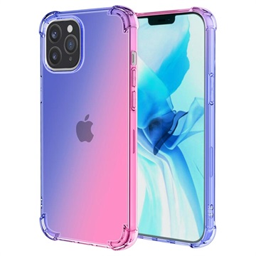 Gradient Stoßfeste iPhone 14 Pro Max TPU Hülle - Blau / Rosa