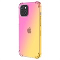 Gradient Stoßfeste iPhone 14 TPU Hülle - Rosa / Gold