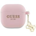 AirPods 4 Guess 4G Charm Silikonhülle - Rosa