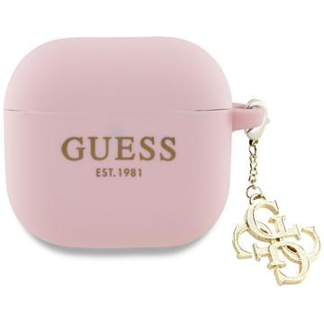 AirPods 4 Guess 4G Charm Silikonhülle - Rosa