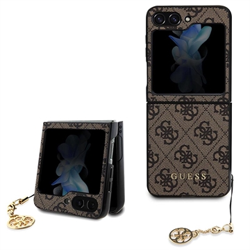 Samsung Galaxy Z Flip5 Guess 4G Charms Collection Hybrid Case - Braun