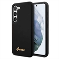 Guess Metal Logo Samsung Galaxy S23 5G Silikon Case - Schwarz