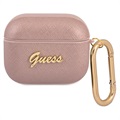 Guess Saffiano Script AirPods 3 Hülle - Rosa