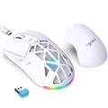 HXSJ T26 RGB hintergrundbeleuchtete kabellose Maus / Bluetooth-Maus 4800 DPI - Weiß