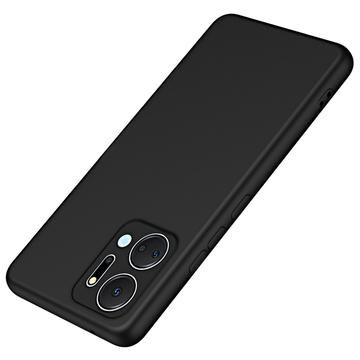 Honor X7a Liquid Silikon Case - Schwarz