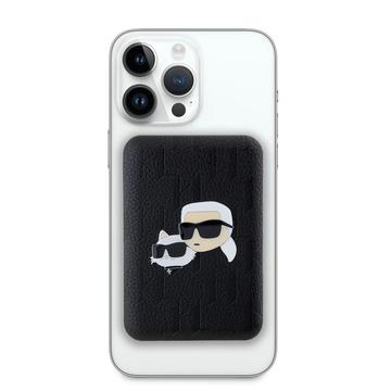 Karl Lagerfeld geprägte MagSafe Power Bank 5000mAh - Karl & Choupette Heads - Schwarz