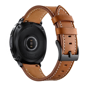Samsung Galaxy Watch4/Watch4 Classic/Watch5/Watch6/Watch FE/Watch7 Lederarmband - 20mm - Braun