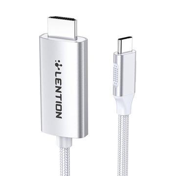 Lention CU707 USB-C zu HDMI 2.0 Kabel 4K60Hz/1Gbps - 3m - Silber