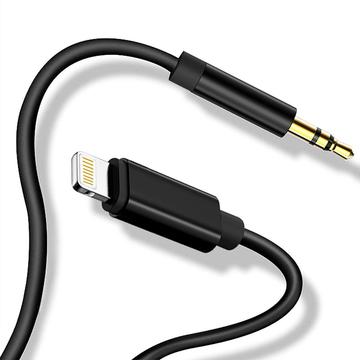 Lightning auf 3.5mm Audiokabel für iPhone, iPad - 1m - Schwarz