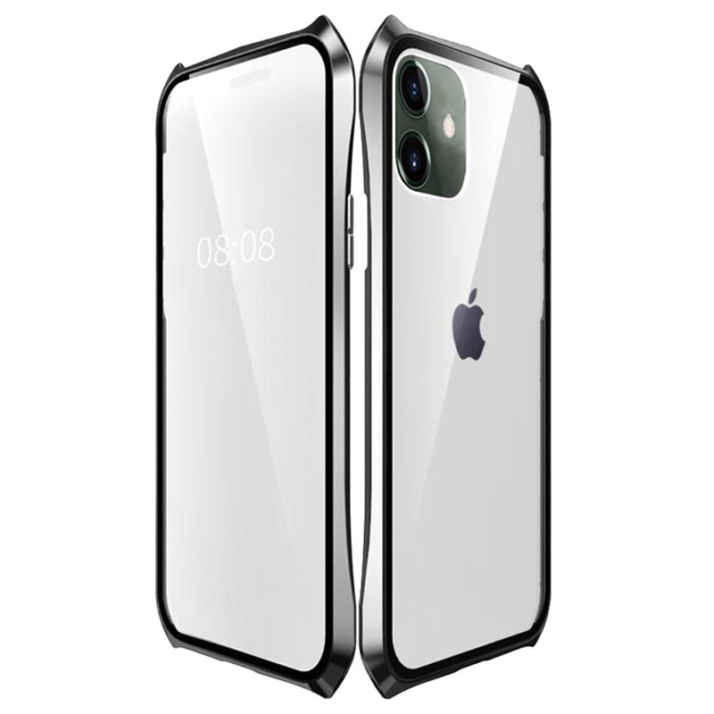 Luphie iPhone 11 Gehärtetes Glas Cover Schwarz