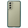 Samsung Galaxy S21 FE 5G Magnetisches Cover mit Panzerglas - Blau