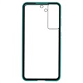 Samsung Galaxy S21 FE 5G Magnetisches Cover mit Panzerglas - Blau