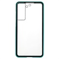 Samsung Galaxy S21 FE 5G Magnetisches Cover mit Panzerglas - Blau