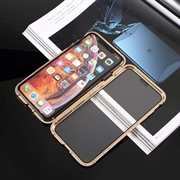 iPhone XS/X Magnetisches Cover mit Panzerglas - 9H - Gold