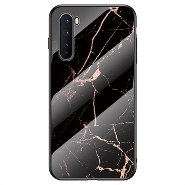 OnePlus Nord Marble Serie Panzerglas - 9H Hülle - Schwarz / Gold