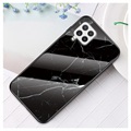 Marble Series Samsung Galaxy A22 4G Panzerglas Hülle - Schwarz