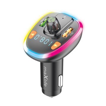 Maxlife MXFT-03 Bluetooth FM-Transmitter mit USB-Ladeanschluss - Schwarz