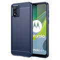 Motorola Moto E13 Gebürstete TPU Hülle - Karbonfaser