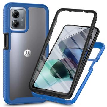 Motorola Moto G54 360 Schutz Hülle - Blau / Durchsichtig