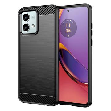 Motorola Moto G84 Gebürstete TPU Hülle - Karbonfaser