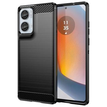 Motorola Moto G85/S50 Neo Gebürstete TPU Hülle - Karbonfaser