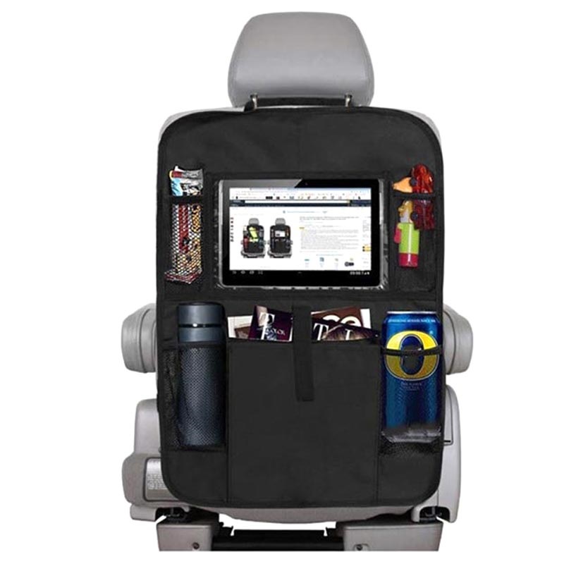 Auto-Organizer Kenny, Rückenlehnenschutz mit Tablet-Halterung 70x46 cm  schwarz, Rücksitz Taschen, Kids & Co