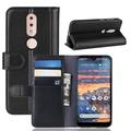 Nokia 4.2 Elegant Serie Wallet Schutzhülle - Schwarz