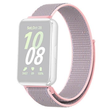 Samsung Galaxy Fit3 Nylonarmband mit Klettverschluss - Rosa