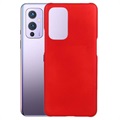 OnePlus 9 Gummierte Kunststoff Hülle - Rot