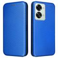 OnePlus Nord 2T Flip Hülle - Karbonfaser - Blau