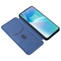 OnePlus Nord 2T Flip Hülle - Karbonfaser - Blau