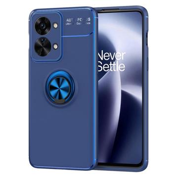 OnePlus Nord 2T Magnetische Schutzhülle mit Ringhalter - Blau