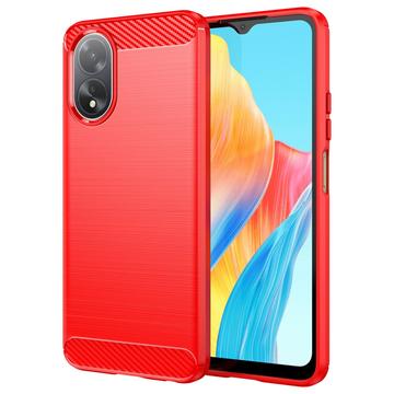 Oppo A18/A38 Gebürstete TPU Hülle - Karbonfaser