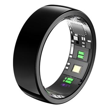 PX01 Schlaf & Gesundheit Tracking Smartring mit Ladestation - Größe: 12/21.4cm - Schwarz