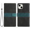 Gitterband iPhone 14 Plus Wallet Case - Schwarz