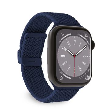 Apple Watch Series Ultra 2/Ultra/9/8/SE (2022)/7/SE/6/5/4/3/2/1 Puro Loop Gurt - 49mm/45mm/44mm/42mm (Offene Verpackung - Ausgezeichnet) - Dunkel Blau