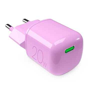 Puro MiniPro GaN USB-C Wandladegerät - 20W - Rosa