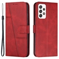 Samsung Galaxy A32 (4G) Quilted Serie Wallet Hülle mit Ständer - Rot