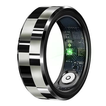 R9 Premium-Edelstahl-Smart-Ring mit Ladeetui - Größe: 9/18.9mm