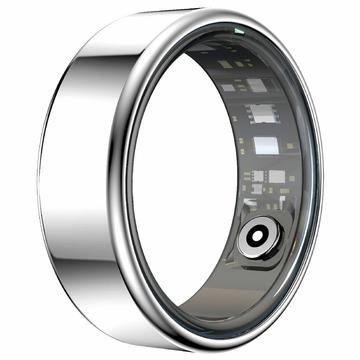 R99 Fitness & Wellness Smartring mit Ladebox - Größe: 9/19mm - Silber