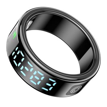 SR08 Smartring mit Digitalanzeige - Größe: 20.7mm - Schwarz