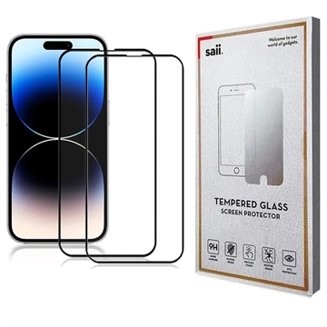 iPhone 15 Pro Max Saii 3D Premium Panzerglas - 9H - 2 Pcs.