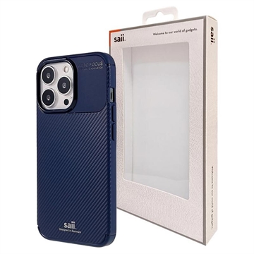 Saii Karbonfaser iPhone 13 Pro TPU Hülle - Blue