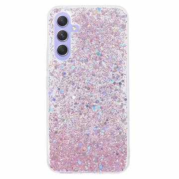 Samsung Galaxy A05s Glitter Flakes TPU Hülle - Rosa